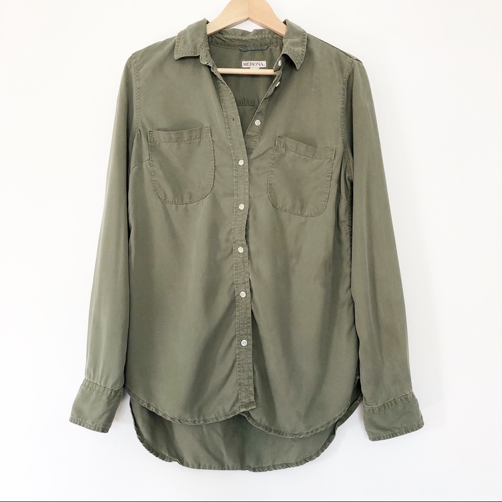 🌿 3 for $25 | Merona | Olive Utility Shirt